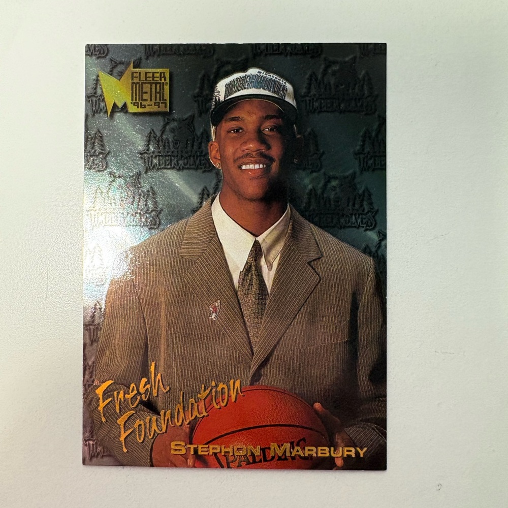 Stephon Marbury ROOKIE Fleer Metal Card- Minnesota Timberwolves